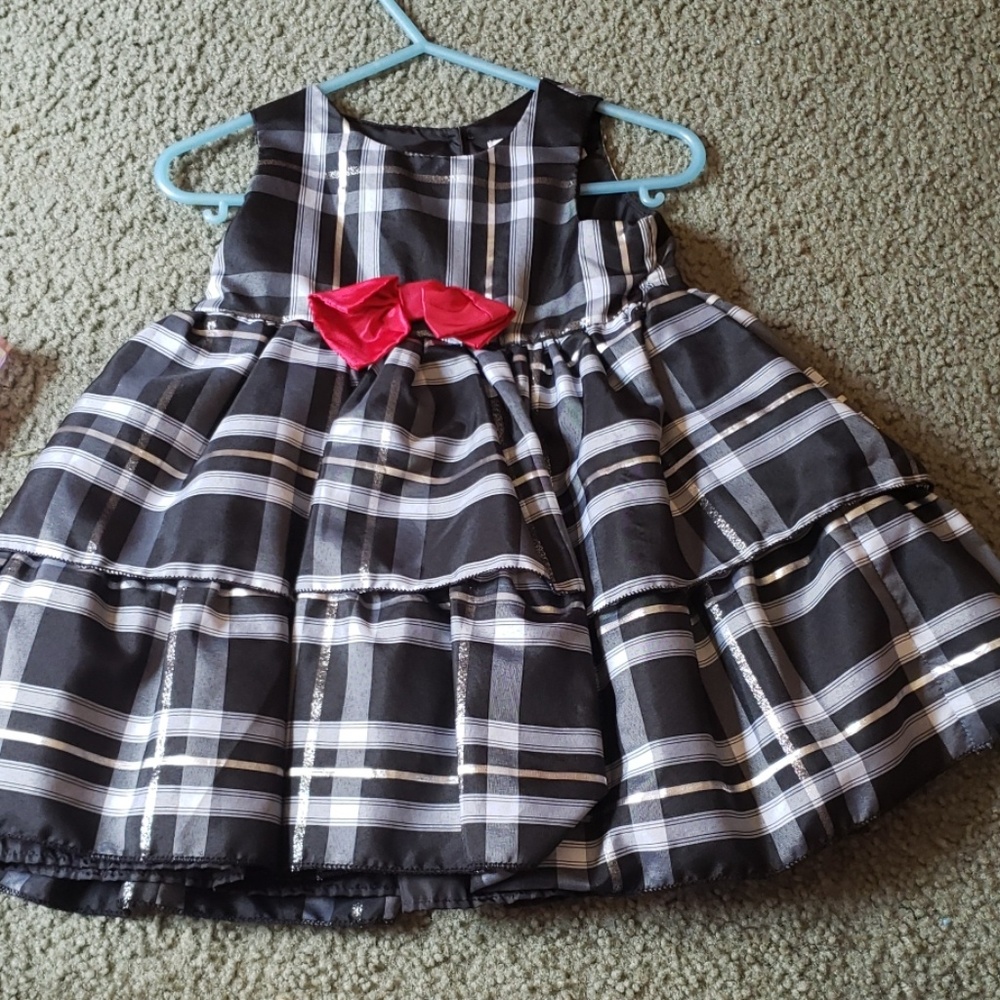 Black and silver baby dress
